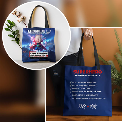 Personalized Superhero Diaper Bag – Baby Sorcerer Supreme Design with Custom Name & Quote